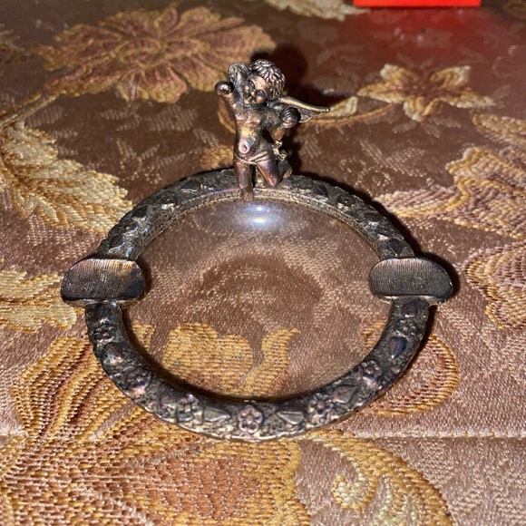 Vintage Cherub Bronze Ashtray - Picture 1 of 4